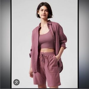 Athleta Playa Linen Button Down